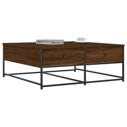 Coffee Table Brown Oak 100x99x40 cm Engineered Wood