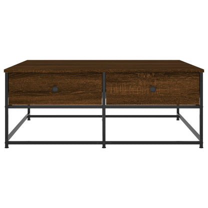 Coffee Table Brown Oak 100x99x40 cm Engineered Wood