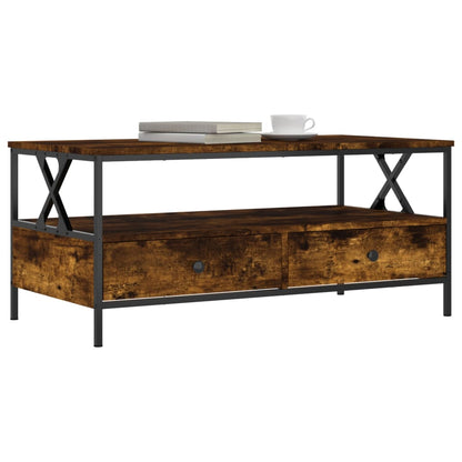 Coffee Table Smoked Oak 100x51x45 cm Engineered Wood
