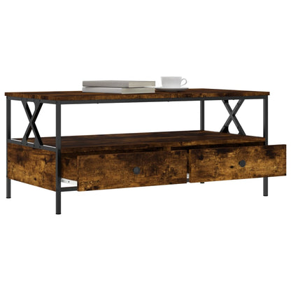 Coffee Table Smoked Oak 100x51x45 cm Engineered Wood