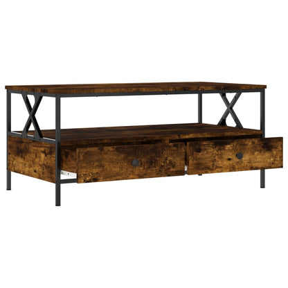 Coffee Table Smoked Oak 100x51x45 cm Engineered Wood