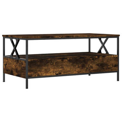 Coffee Table Smoked Oak 100x51x45 cm Engineered Wood