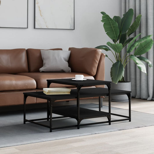 Coffee Table Black 102x60x45 cm Engineered Wood