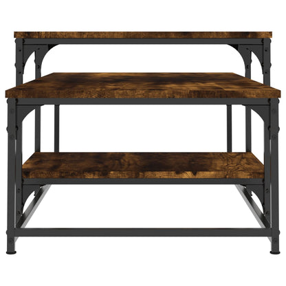 Coffee Table Smoked Oak 102x60x45 cm Engineered Wood