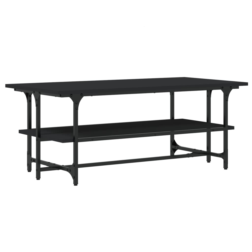 Coffee Table Black 100x50x40 cm Engineered Wood