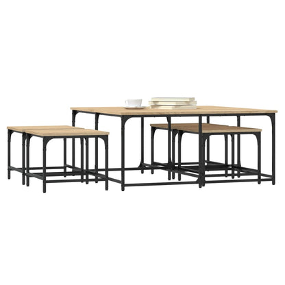 Nesting Coffee Tables 5 pcs Sonoma Oak Engineered Wood