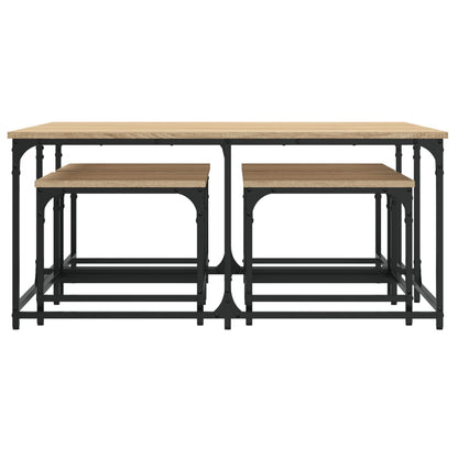 Nesting Coffee Tables 5 pcs Sonoma Oak Engineered Wood