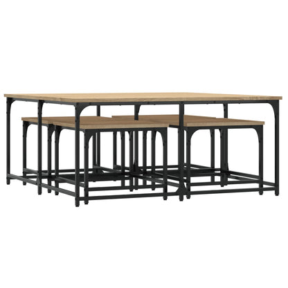 Nesting Coffee Tables 5 pcs Sonoma Oak Engineered Wood