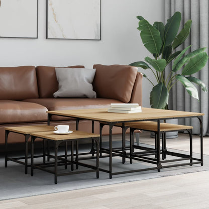 Nesting Coffee Tables 5 pcs Sonoma Oak Engineered Wood