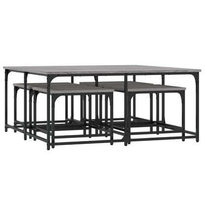 Nesting Coffee Tables 5 pcs Grey Sonoma Engineered Wood