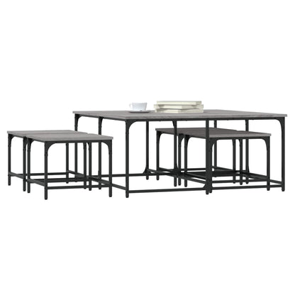 Nesting Coffee Tables 5 pcs Grey Sonoma Engineered Wood