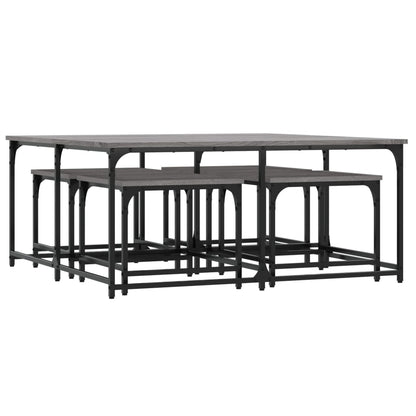 Nesting Coffee Tables 5 pcs Grey Sonoma Engineered Wood