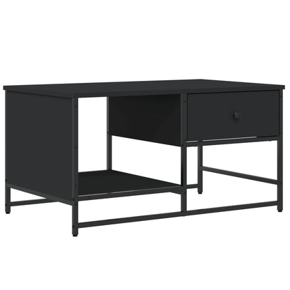 Coffee Table Black 85.5x51x45 cm Engineered Wood