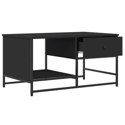 Coffee Table Black 85.5x51x45 cm Engineered Wood