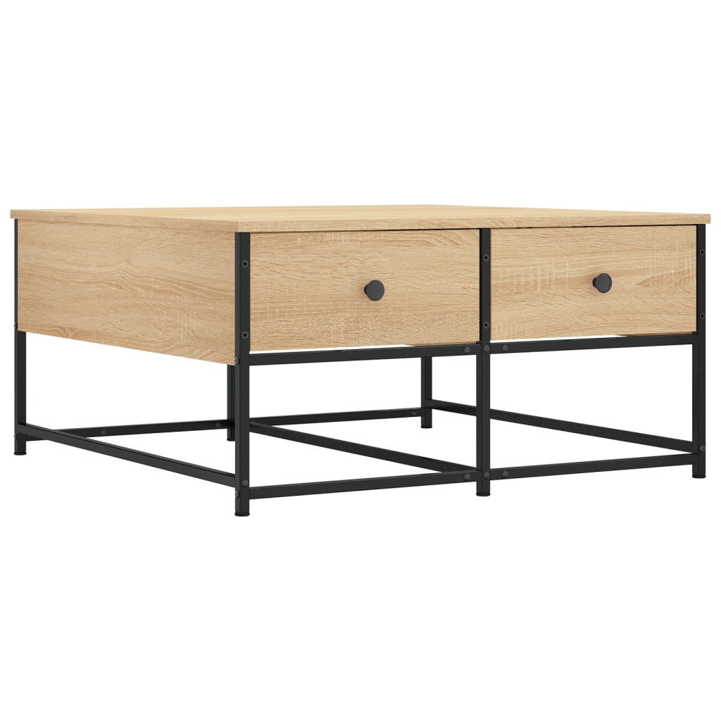 Coffee Table Sonoma Oak 80x80x40 cm Engineered Wood