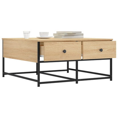 Coffee Table Sonoma Oak 80x80x40 cm Engineered Wood