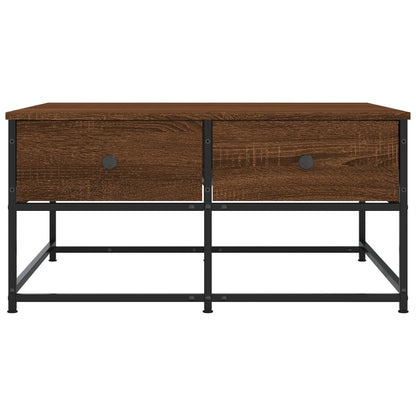 Coffee Table Brown Oak 80x80x40 cm Engineered Wood