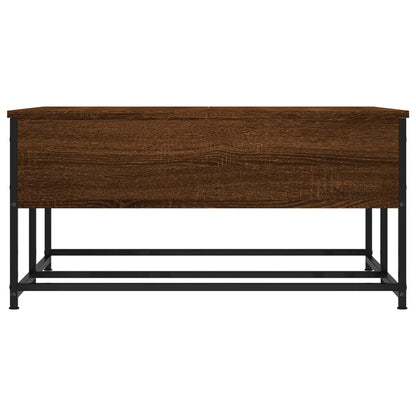 Coffee Table Brown Oak 80x80x40 cm Engineered Wood