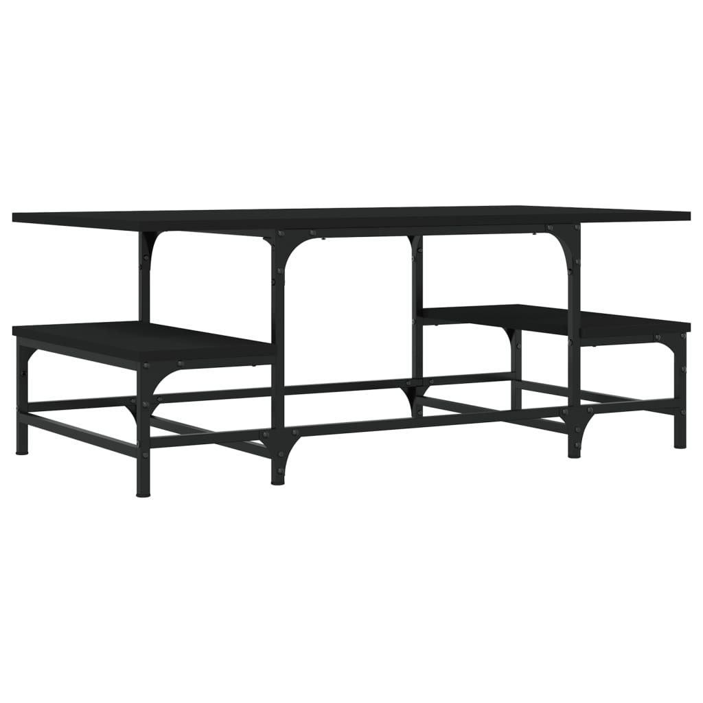 Coffee Table Black 100x50.5x40 cm Engineered Wood