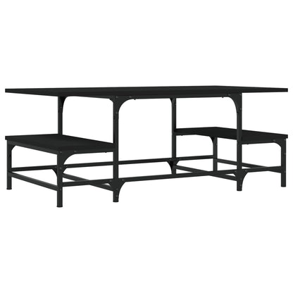 Coffee Table Black 100x50.5x40 cm Engineered Wood