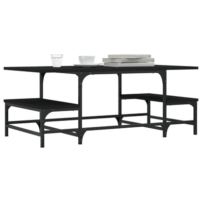 Coffee Table Black 100x50.5x40 cm Engineered Wood