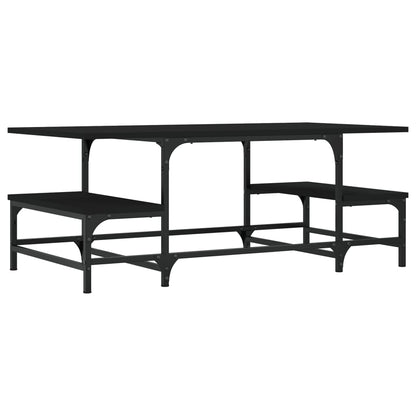 Coffee Table Black 100x50.5x40 cm Engineered Wood