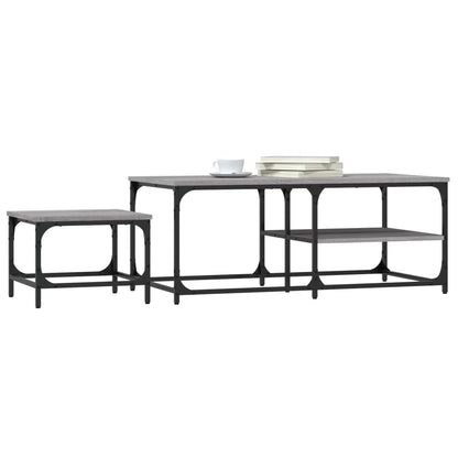 Nesting Coffee Tables 2 pcs Grey Sonoma Engineered Wood