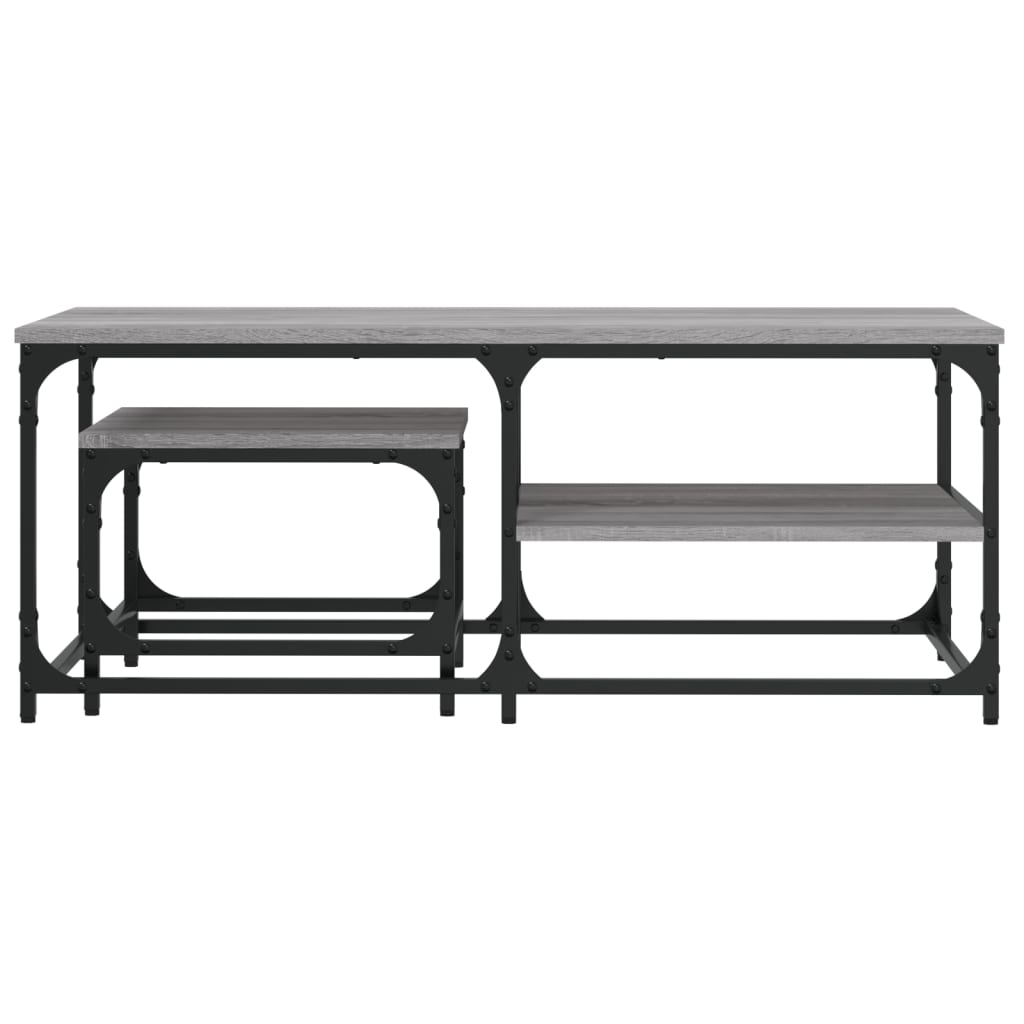Nesting Coffee Tables 2 pcs Grey Sonoma Engineered Wood