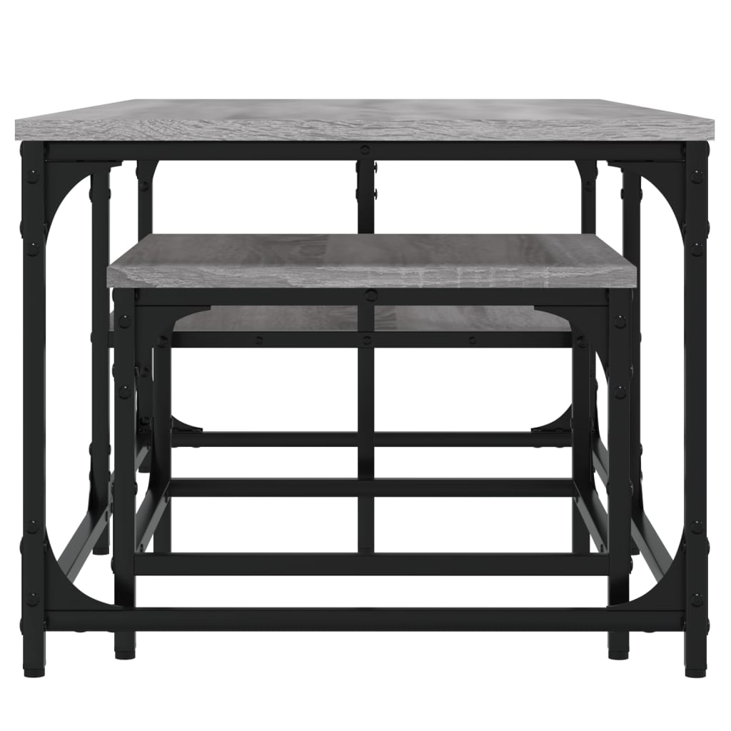 Nesting Coffee Tables 2 pcs Grey Sonoma Engineered Wood