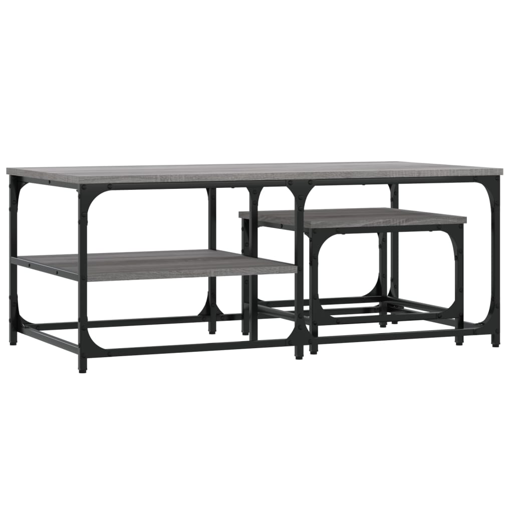 Nesting Coffee Tables 2 pcs Grey Sonoma Engineered Wood