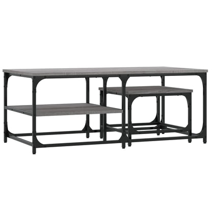 Nesting Coffee Tables 2 pcs Grey Sonoma Engineered Wood