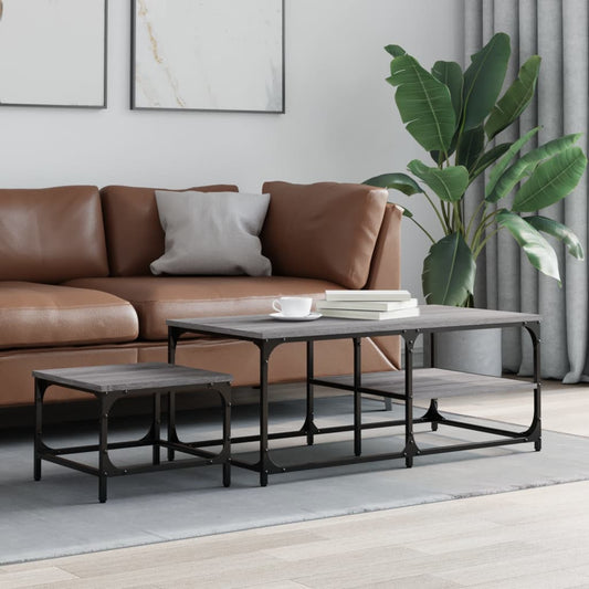 Nesting Coffee Tables 2 pcs Grey Sonoma Engineered Wood