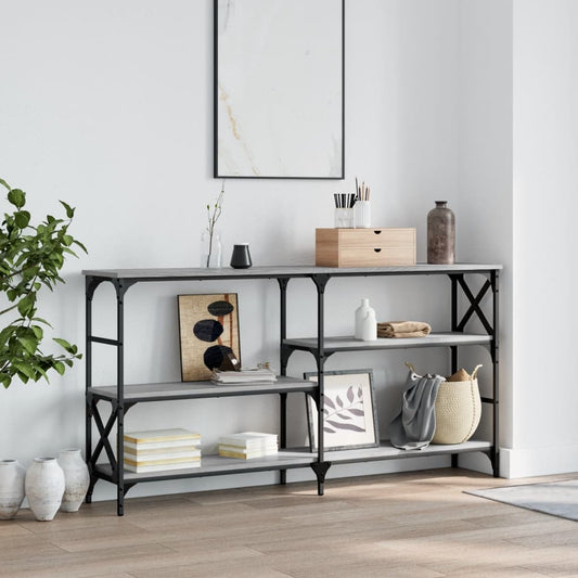 Sonoma Grey Console Table - Engineered Wood, 150x29x76.5 cm