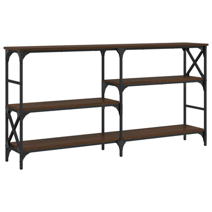 Brown Oak Engineered Wood Console Table - 150x29x76.5 cm