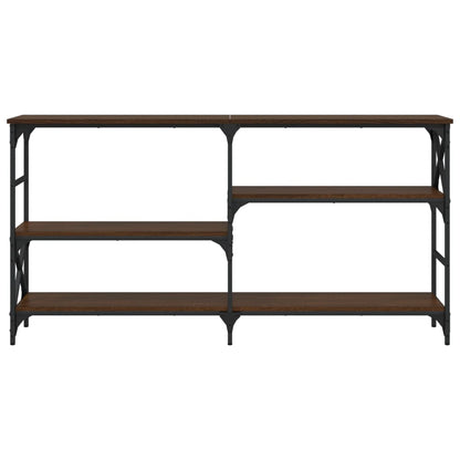 Brown Oak Engineered Wood Console Table - 150x29x76.5 cm