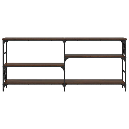 Brown Oak Console Table - Engineered Wood, 180x29x76.5 cm