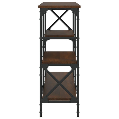 Brown Oak Console Table - Engineered Wood, 180x29x76.5 cm