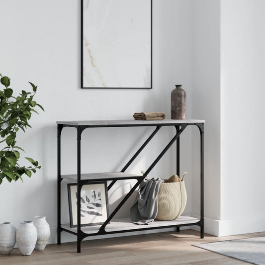Sonoma Grey Console Table - 88.5x30x75 cm Engineered Wood