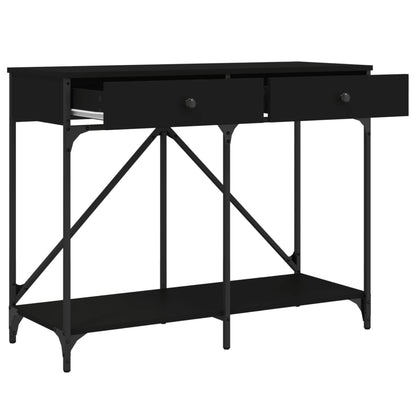 Black Engineered Wood Console Table - 100x39x78.5 cm