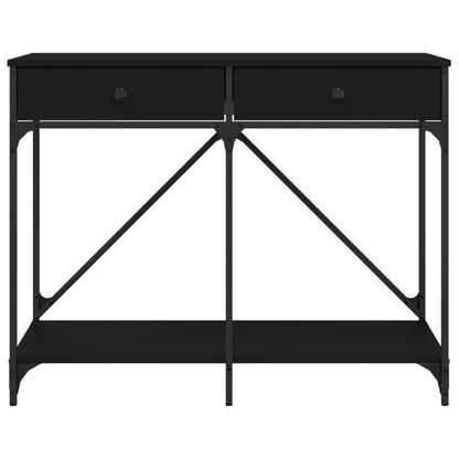Black Engineered Wood Console Table - 100x39x78.5 cm