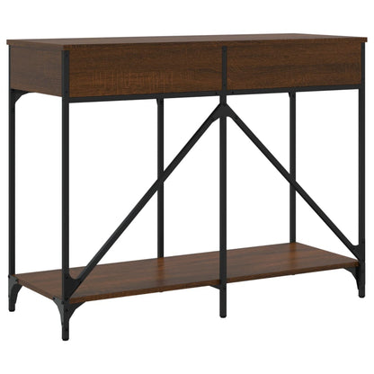 Brown Oak Console Table, 100x39x78.5 cm, Engineered Wood