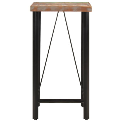 Solid Wood & Iron Bar Table 55x55x107 cm - Reclaimed Charm