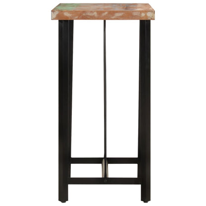Solid Wood & Iron Bar Table 55x55x107 cm - Reclaimed Charm