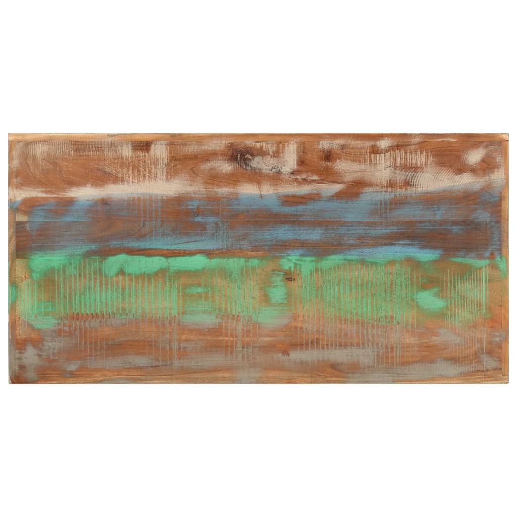 Reclaimed Solid Wood & Iron Bar Table - 110x55x107 cm