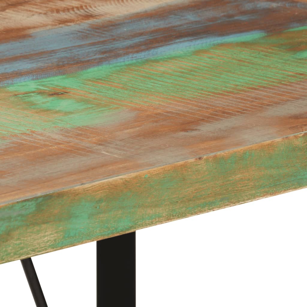 Reclaimed Solid Wood & Iron Bar Table - 110x55x107 cm
