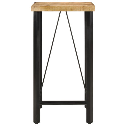 Solid Mango Wood & Iron Bar Table 55x55x107 cm - Rustic Charm