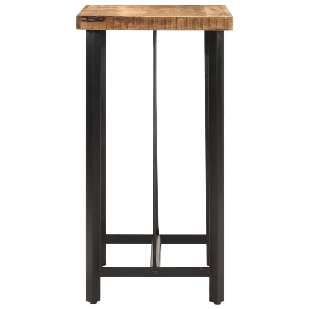 Solid Mango Wood & Iron Bar Table 55x55x107 cm - Rustic Charm