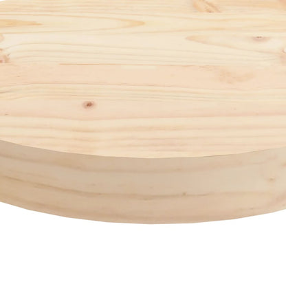 Round Solid Pine Wood Table Top Ø30x3 cm - Natural Finish