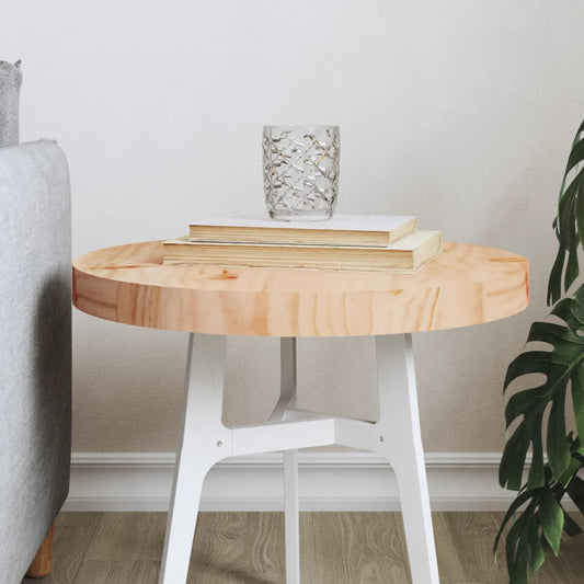 Solid Pine Round Table Top Ø40x3 cm - Durable Wood Finish