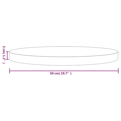 Solid Pine Round Table Top Ø50x3 cm - Durable & Stylish Wood Design